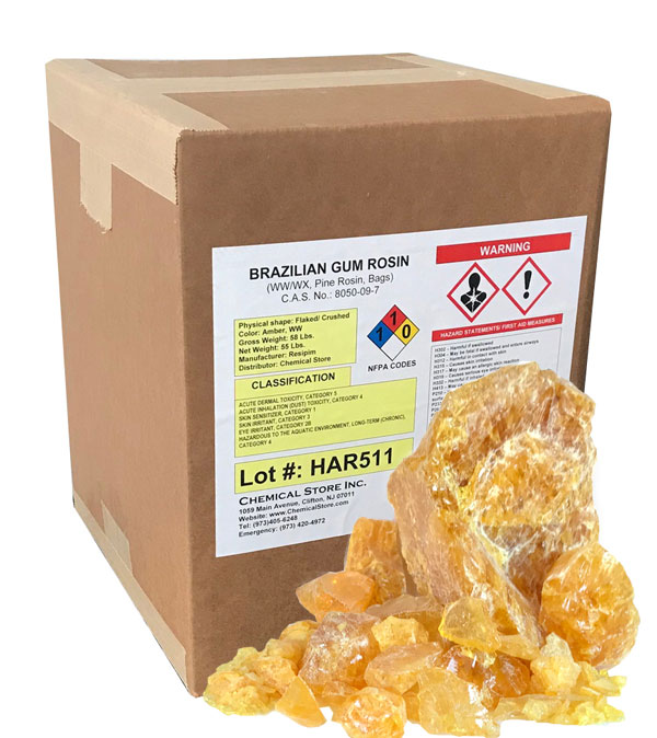 Gum Rosin Grade WW from Brazil, 55-Lb (25 kg) Gum Rosin Grade WW from Brazil, 55-Lb (25 kg)